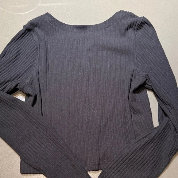 Nike Black Ribbed Zip-Up Cardigan - Picture 3 of 4